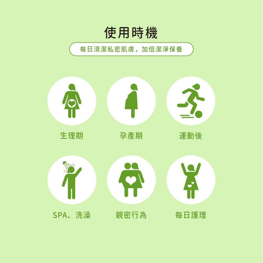 HiBIS木槿花蔓越莓私密新肌草本慕斯適用族群：經期、孕期、產後女性及私密肌易乾癢者