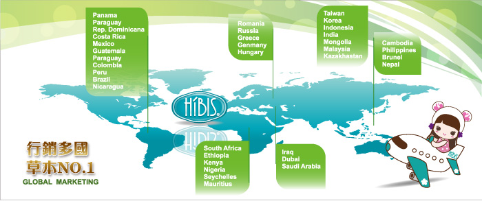 HiBIS木槿花草本衛生棉行銷遍及多國，深受女性喜愛，展現台灣品牌在國際女性健康照護市場的影響力。